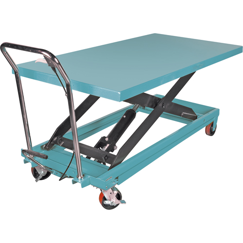 Heavy-Duty Hydraulic Scissor Lift Table, 63" L x 31-7/8" W, Steel, 1100 lbs. Capacity Mukwa Safety Services