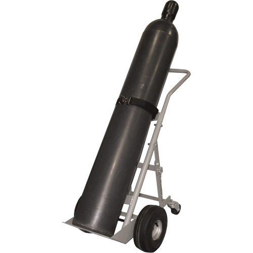 Chariots &agrave; quatre roues pour bouteilles, Roues Pneumatique, Base de 10" la x 8" lo, 1000 lb Mukwa Safety Services