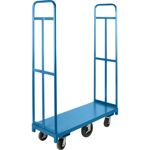 U-Boat Platform Truck, 48" L x 18" W, 1500 lbs. Capacity, Rubber Casters Mukwa Safety Services