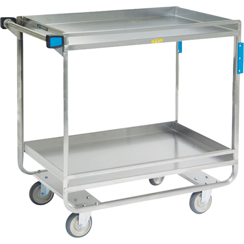 Chariots avec barres de retenue, 2 Tiers, 23" la x 37-1/4" h x 38-5/8" p, Capacit&eacute; 700 lb Mukwa Safety Services