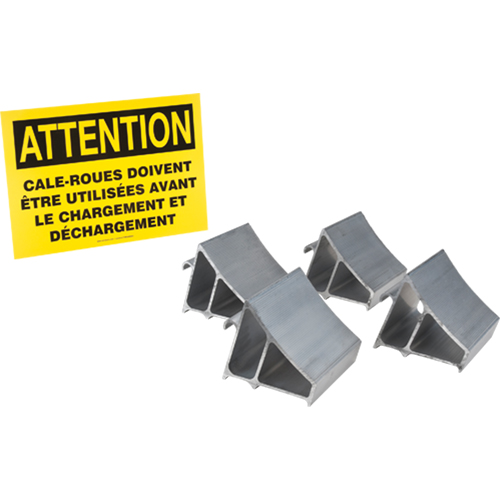 Aluminum Wheel Chock Kit, 7" W x 6" D x 6" H Mukwa Safety Services