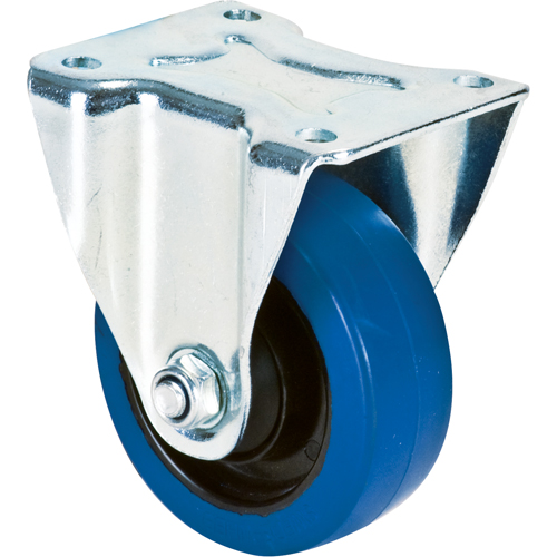 Blue Caster, Rigid, 4" (101.6 mm), Rubber, 350 lbs. (158.8 kg.) Mukwa Safety Services