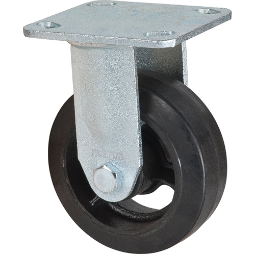 Mold-on Caster, Rigid, 5" (127 mm), Rubber, 440 lbs. (199 kg.) Mukwa Safety Services
