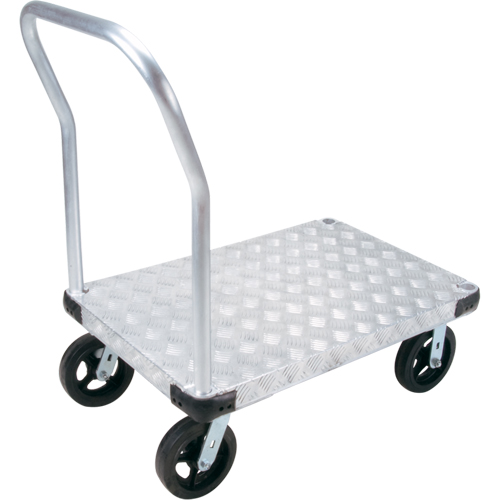 Chariots &agrave; plateforme en aluminium, 24" la x 36" lo, 2000 lb cap, Roues Caoutchouc moul&eacute; Mukwa Safety Services