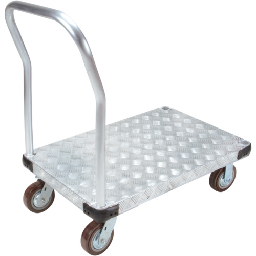 Chariots &agrave; plateforme en aluminium, 24" la x 36" lo, 3400 lb cap, Roues Polyur&eacute;thane Mukwa Safety Services