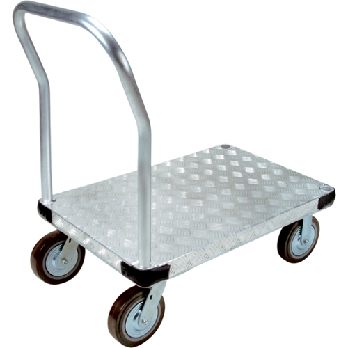 Chariots &agrave; plateforme en aluminium, 24" la x 36" lo, 4000 lb cap, Roues Polyur&eacute;thane Mukwa Safety Services