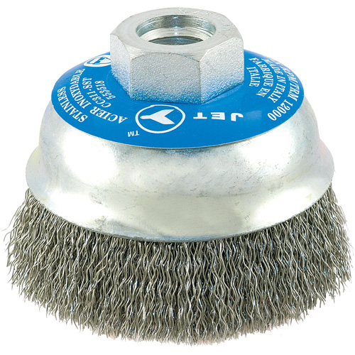 Brosse boisseau &agrave; fils cr&ecirc;p&eacute;s en acier inoxydable Mukwa Safety Services