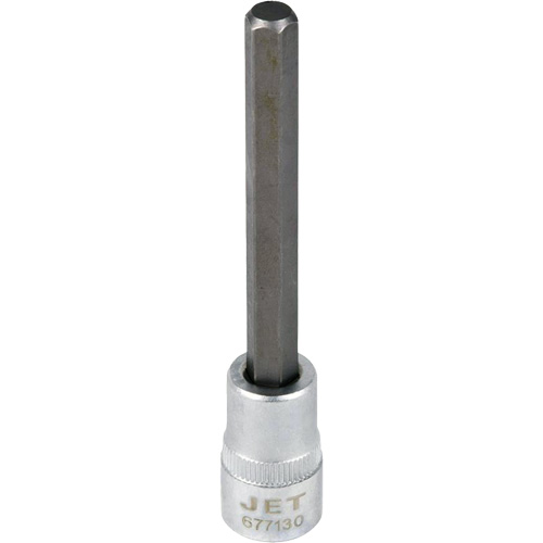 Bit Socket, Hex, 1/4" x 4" L, 3/8" Drive Mukwa Safety Services