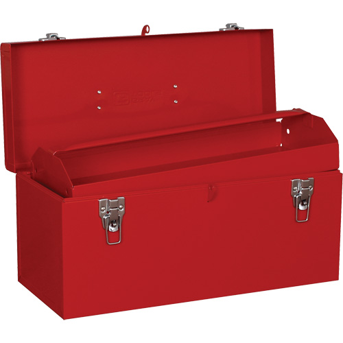 Heavy-Duty Tool Box, 8-1/2" D x 20" W x 9-1/2" H, Red Mukwa Safety Services