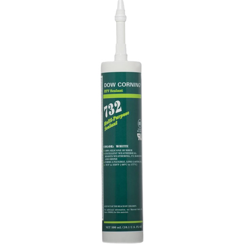 Dowsil 732 Multi-Purpose Silicone Sealant, 300 ml, Cartridge, White Mukwa Safety Services