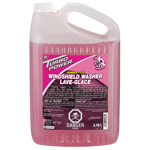 Turbo Power&reg; Summer Bug Wash Windshield Washer Fluid, Jug, 3.78 L Mukwa Safety Services