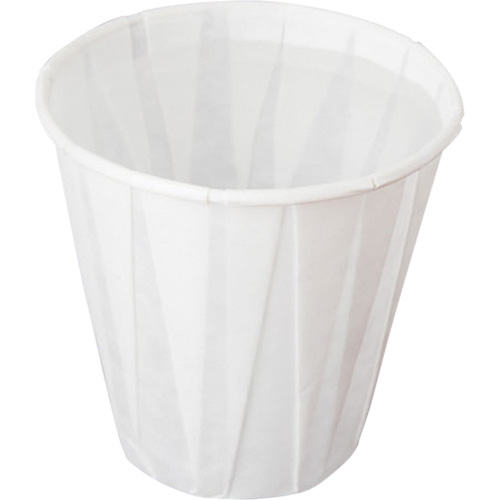 Gobelet pliss&eacute;, Papier, 5 oz, Blanc Mukwa Safety Services