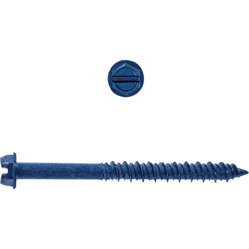Hex Washer Slot SD Concrete Screws, 3/16" x 1-3/4" L, Zinc Plate Mukwa Safety Services