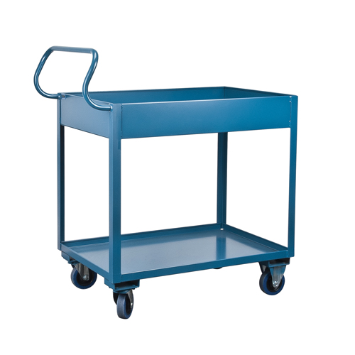 Chariots de service &agrave; bordure profonde, 2 Tiers, 24" la x 47" h x 36" p, Capacit&eacute; 1200 lb Mukwa Safety Services