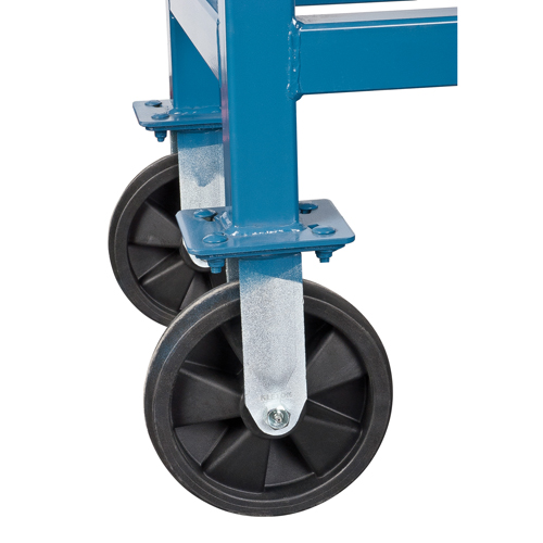 Elevated Platform Trucks, 48" L x 24" W, 1800 lbs. Capacity, Rubber Casters Mukwa Safety Services