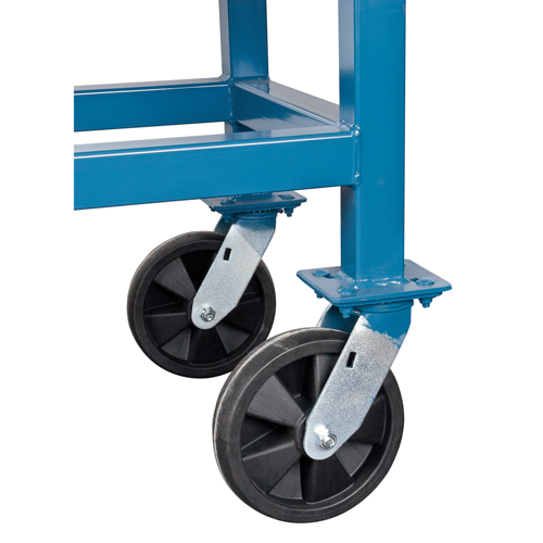 Elevated Platform Trucks, 48" L x 24" W, 1800 lbs. Capacity, Rubber Casters Mukwa Safety Services