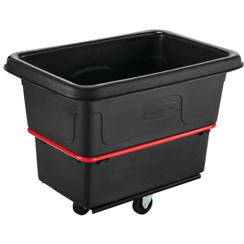 Chariot utilitaire &agrave; usage intensif, Plastique recycl&eacute; noir, 26"/38-3/8" lo x 26"/38-2/5" la x 28-1/4"/28-3-10" h, Volume 8 pi³, Capacit&eacute; 700 lb Mukwa Safety Services