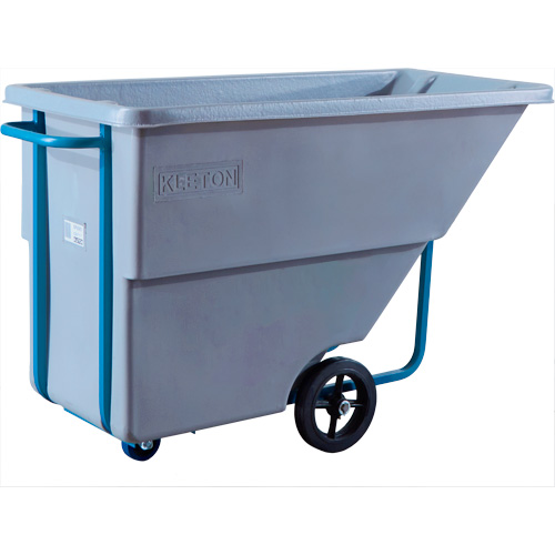 Tilt Truck, Polyethylene, 0.625 cu. yd., 850 lbs. Load Capacity Mukwa Safety Services
