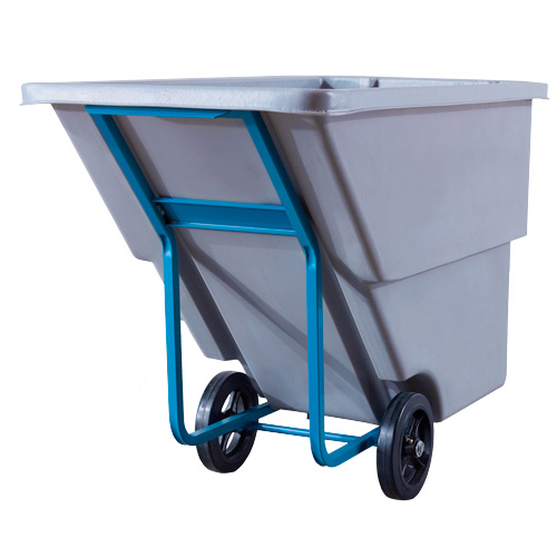 Tilt Truck, Polyethylene, 0.625 cu. yd., 850 lbs. Load Capacity Mukwa Safety Services