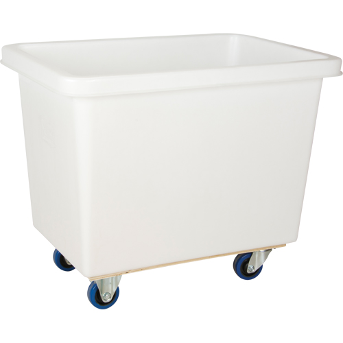 Chariot-caisse en &agrave; parois effil&eacute;es, Poly&eacute;thyl&egrave;ne blanc, 37" lo x 26" la x 31" h, Volume 9 pi³, Capacit&eacute; 600 lb Mukwa Safety Services