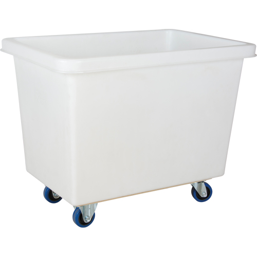 Chariot-caisse en &agrave; parois effil&eacute;es, Poly&eacute;thyl&egrave;ne blanc, 39" lo x 27" la x 31" h, Volume 12 pi³, Capacit&eacute; 600 lb Mukwa Safety Services