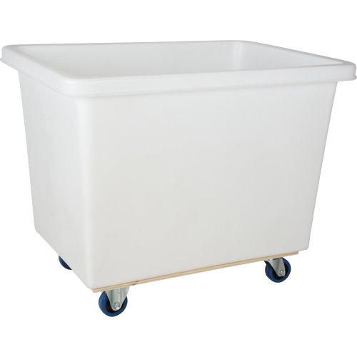 Chariot-caisse en &agrave; parois effil&eacute;es, Poly&eacute;thyl&egrave;ne blanc, 43" lo x 30" la x 34" h, Volume 16 pi³, Capacit&eacute; 600 lb Mukwa Safety Services