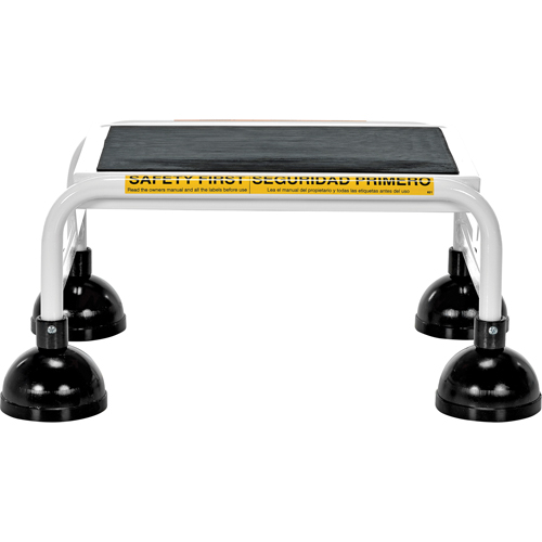 Stop-Step Ladders, 1 Steps, 16" Step Width, 9-9/16" Platform Height, Steel Mukwa Safety Services