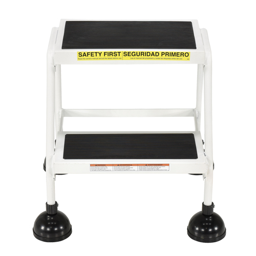 Stop-Step Ladders, 2 Steps, 16" Step Width, 18-9/16" Platform Height, Steel Mukwa Safety Services