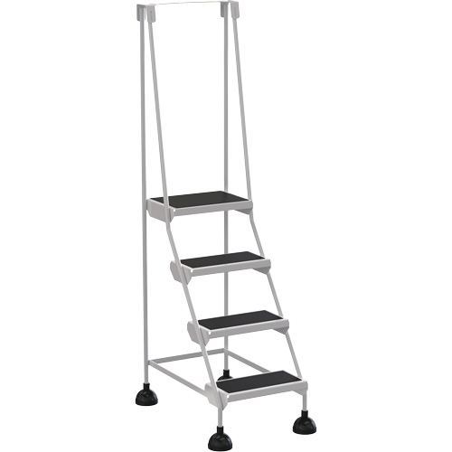Stop-Step Ladders, 4 Steps, 16" Step Width, 38-3/16" Platform Height, Steel Mukwa Safety Services