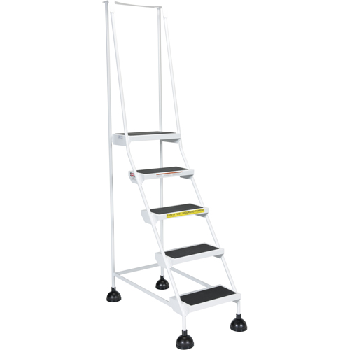 Light-Duty Stop-Step Ladders, 5 Steps, 16" Step Width, 47-11/16" Platform Height, Steel Mukwa Safety Services