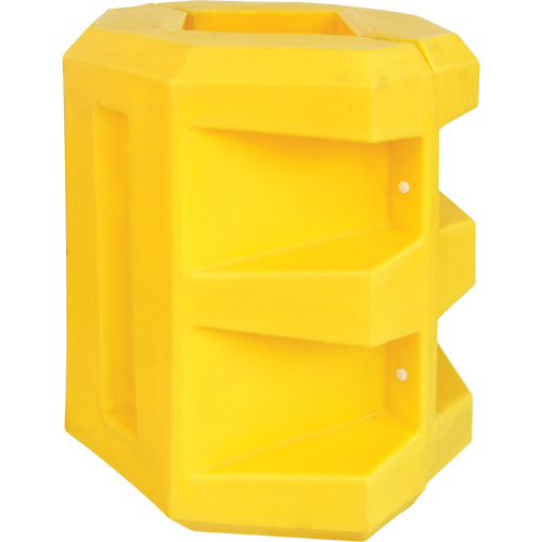 Short Column Protector, 12" x 12" Inside Opening, 24" L x 24" W x 24" H, Yellow Mukwa Safety Services