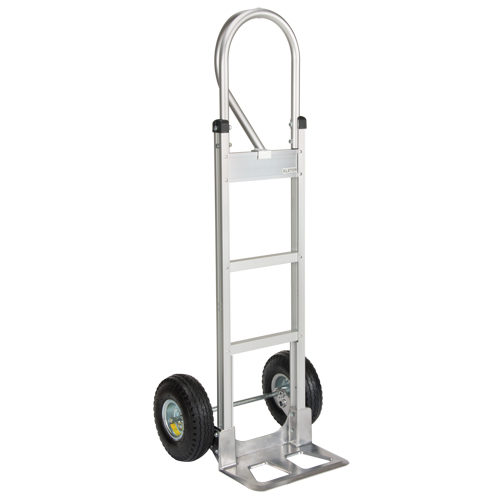 Knocked Down Hand Truck, P-Handle Handle, Aluminum, 52-1/8" Height, 500 lbs. Capacity Mukwa Safety Services