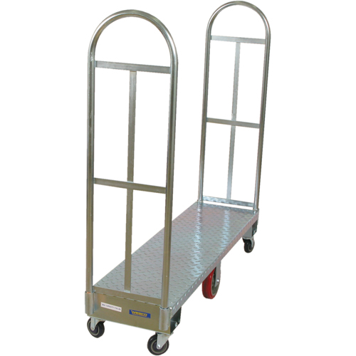 U-Boat Platform Truck, 60" L x 16" W, 1750 lbs. Capacity, Polyurethane Casters Mukwa Safety Services