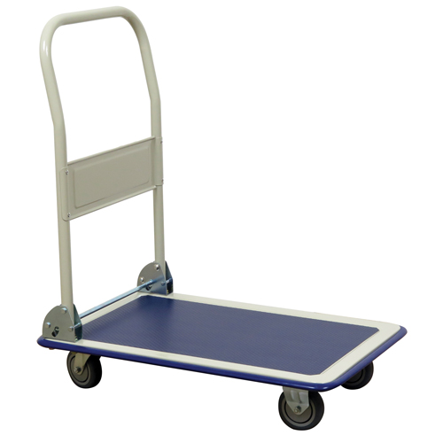 Chariot &agrave; plateforme avec poign&eacute;e pliante, Acier, 440 lb, 29" lo x 19" la, Hauteur 32-1/2" Mukwa Safety Services