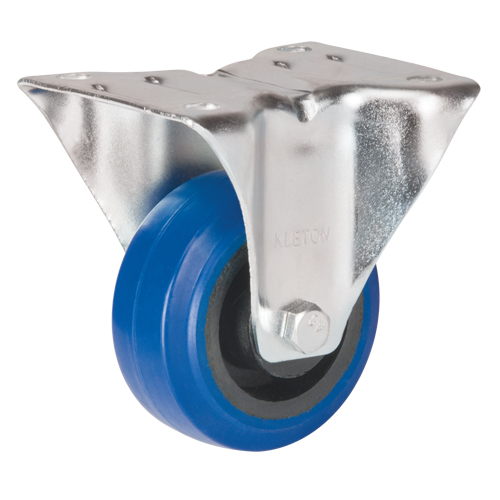 Roulette bleue, Fixe, 3" (76 mm), Caoutchouc, 285 lb (129 kg) Mukwa Safety Services