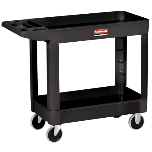 Heavy-Duty Utility Cart - 4520-89, 2 Tiers, 25-7/8" x 33-1/4" x 45-1/4", 500 lbs. Capacity Mukwa Safety Services