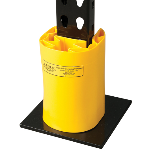 Butoir en poly pour rayonnage, 5" la x 6" lo x 8" h, Jaune Mukwa Safety Services