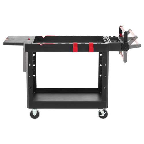 Chariot utilitaire robuste et polyvalent, 2 tiers, 25-1/5" x 36" x 51-1/2", Capacit&eacute; 500 lb Mukwa Safety Services