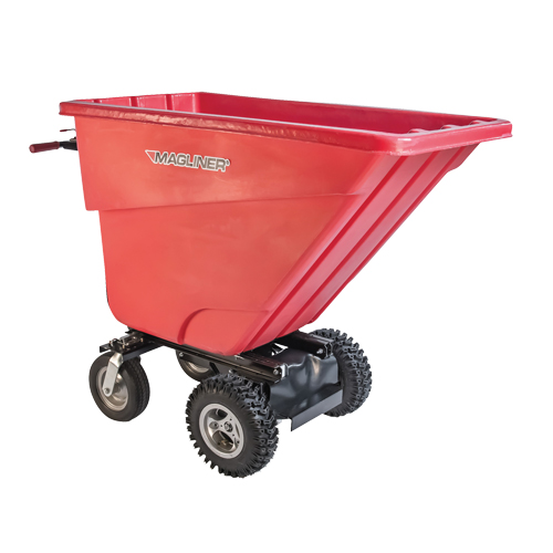 Chariot &agrave; bascule motoris&eacute;, Capacit&eacute; 13.5 cu.ft., 45" h x 26-1/2" la x 68" p Mukwa Safety Services