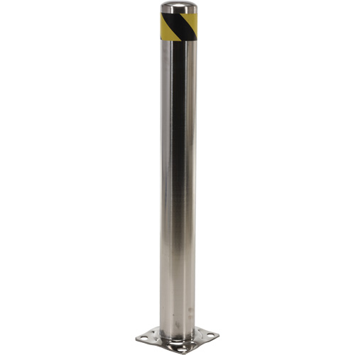 Butoir de s&eacute;curit&eacute;, Acier inoxydable, 42" h x 8" la, Argent Mukwa Safety Services