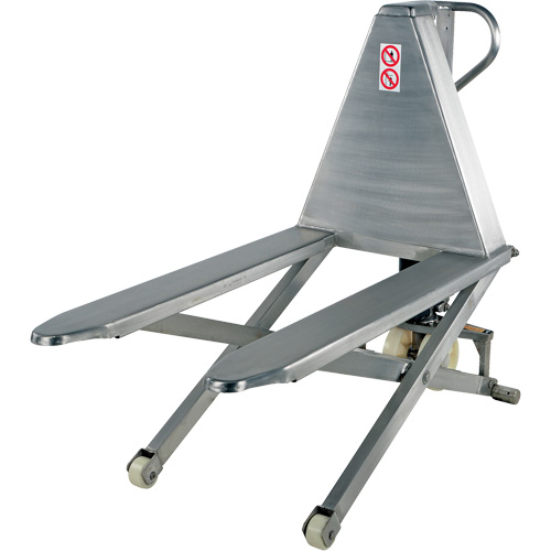 Table &eacute;l&eacute;vatrice de palettes, 45" lo x 26-3/4" la, Acier inoxydable, Capacit&eacute; de 2000 lb Mukwa Safety Services