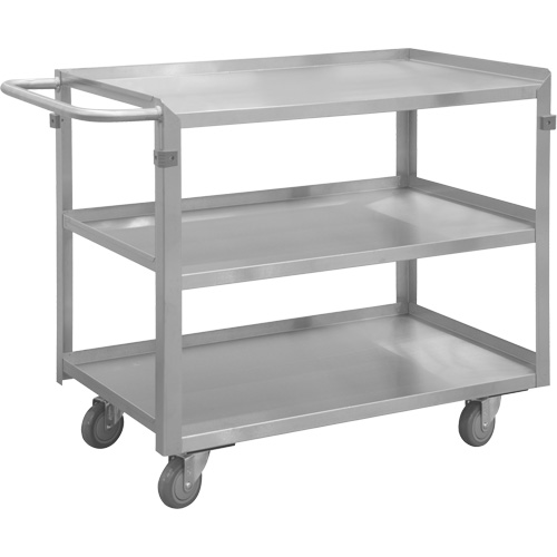 Chariot avec tablettes de calibre industriel, 3 Tiers, 16-3/4" la x 34" h x 36-7/16" p, Capacit&eacute; 600 lb Mukwa Safety Services