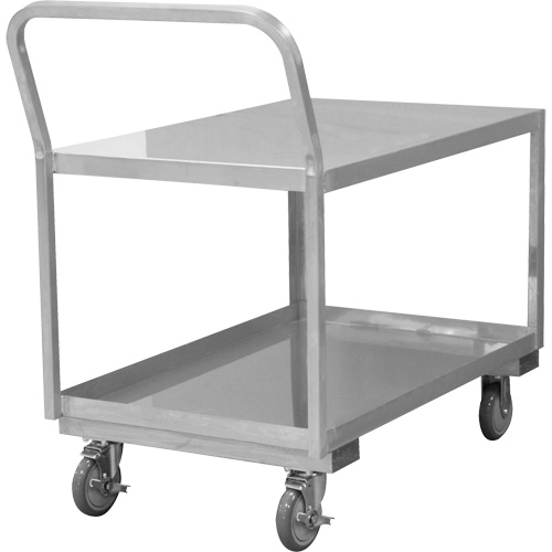 Chariot d'atelier industriel &agrave; profil bas, 2 niveaux, 30-1/8" la x 52-3/4" p x 38-1/8" h, 1200 lb Cap Mukwa Safety Services