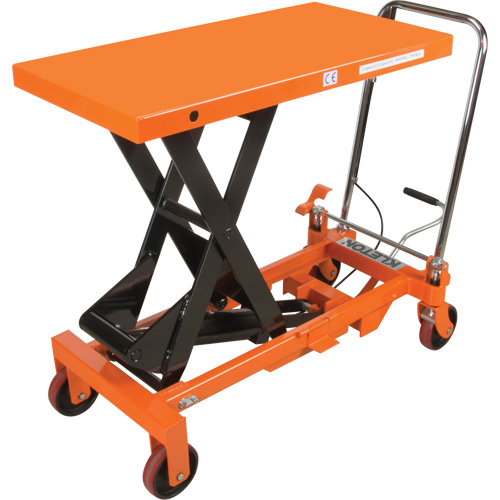 Table &eacute;l&eacute;vatrice &agrave; ciseaux hydraulique, 39-1/2" lo x 20" la, Acier, Capacit&eacute; 1650 lb Mukwa Safety Services