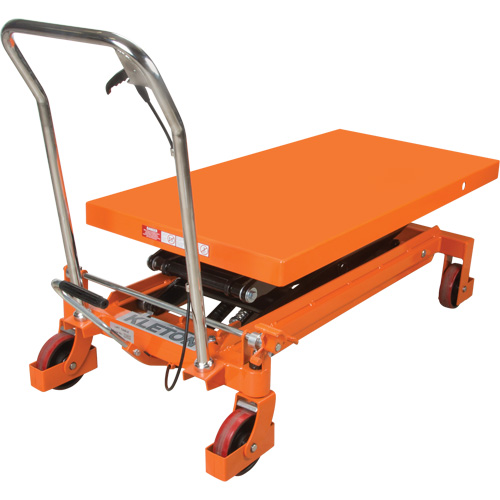 Hydraulic Scissor Lift Table, 48" L x 24" W, Steel, 1540 lbs. Capacity Mukwa Safety Services