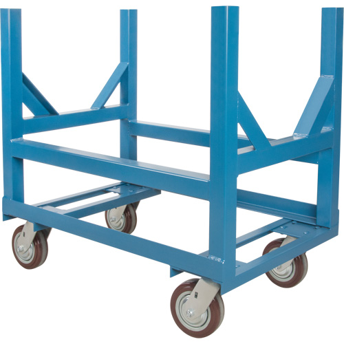 Chariot &agrave; berceaux pour tuyaux et barres, 24" lo x 24" la x 34" h, Capacit&eacute; de 2500 lb, Roue Polyur&eacute;thane Mukwa Safety Services