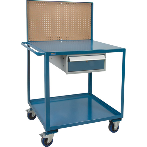 Chariot de service mobile, 2 Tiers, 24" la x 57" h x 40" p, Capacit&eacute; 1200 lb Mukwa Safety Services