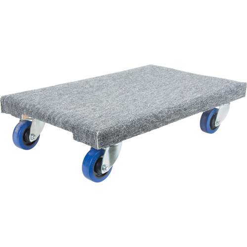 Heavy-Duty Solid Wood Dollies, Rubber Wheels, 1400 lbs. Capacity, 18" W x 30" D x 7" H Mukwa Safety Services