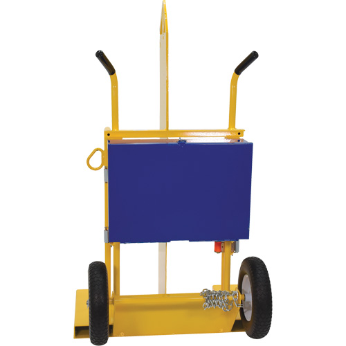 Welding Cylinder Torch Cart, Foam-Filled Wheels, 24" W x 19-1/2" L Base, 500 lbs. Mukwa Safety Services