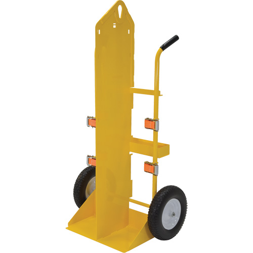 Chariot pour chalumeau et bouteille &agrave; gaz, Roues Rempli de mousse, Base de 23-13/16" la x 22-13/16" lo, 500 lb Mukwa Safety Services
